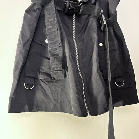 Poster Girl Black 'Take the Title' Mini High Waist Cargo Skirt - Dolls Kill - Picture 3 of 4